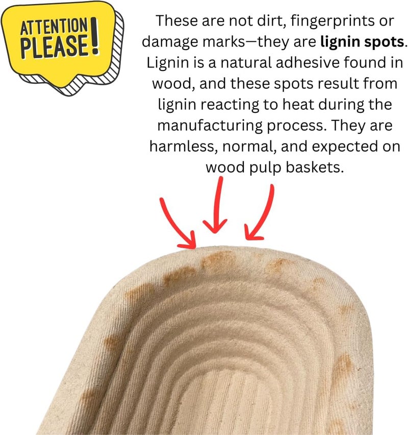 Bulka Oval 750g Groove Banneton Bread Proofing Basket Pressed Wood Pulp, Sourdough Proofing Basket - Non-Stick Batard Brotform Sourdough Bread Baking Supplies, Made in Germany. - Image 4