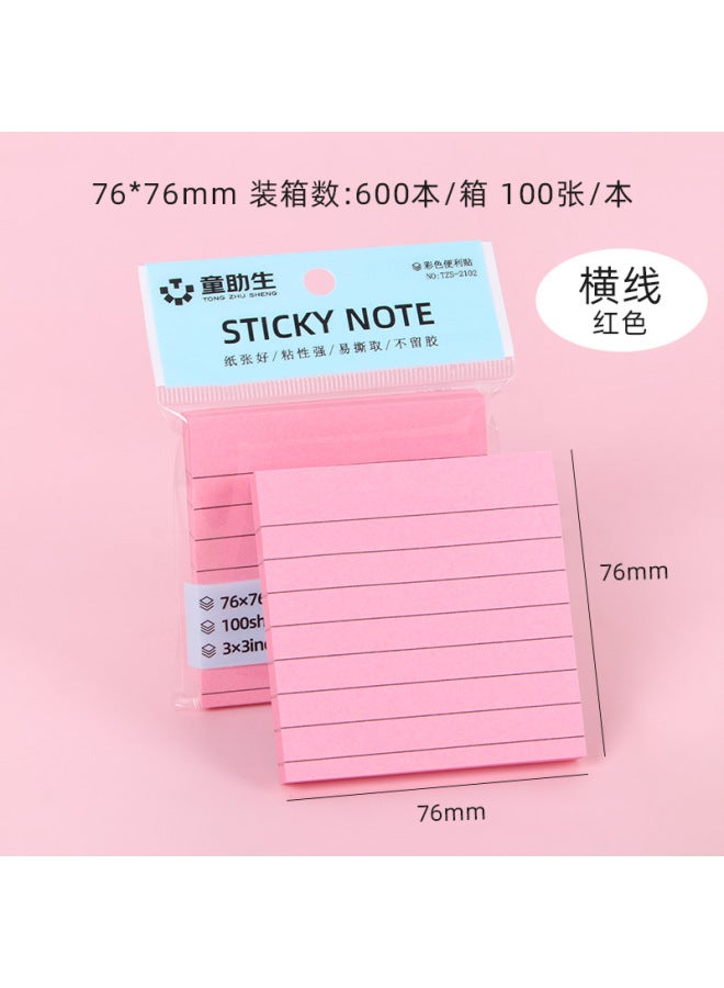 HELPS Creative Color Post-it Cute Post-it Notes Office Stationery Post-it Notes Tear Student Strong Sticky Message Post-it Notes - Image 1