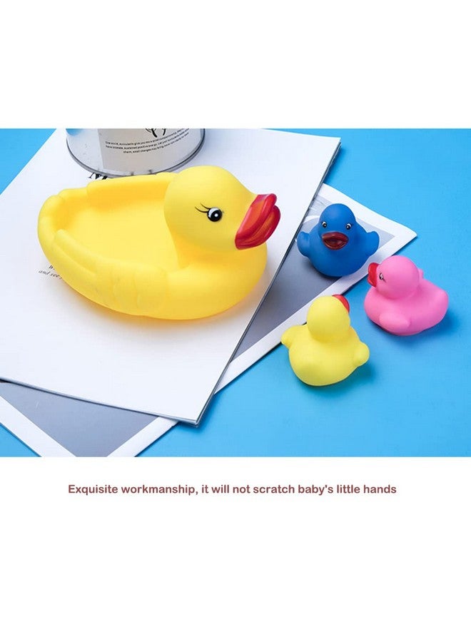 YUERFEILA Bath Duck Toys Rubber Ducks Family Squeak and Float Duckies Baby Shower Toy Party Decoration for Toddlers Boys Girls (Colorful Duck Family) - Image 2