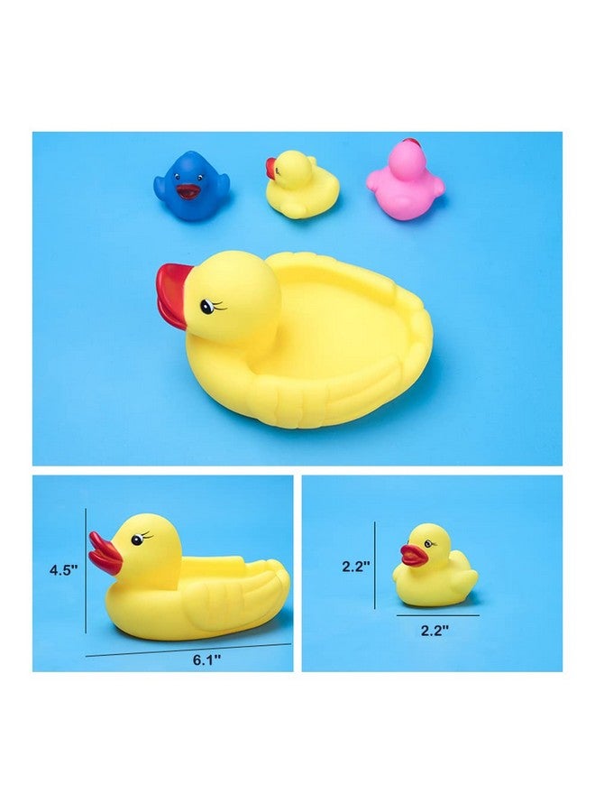 YUERFEILA Bath Duck Toys Rubber Ducks Family Squeak and Float Duckies Baby Shower Toy Party Decoration for Toddlers Boys Girls (Colorful Duck Family) - Image 5