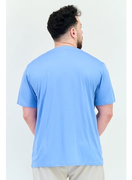 RBX Men Sportswear Fit Short Sleeves Running T-Shirt, Allure Blue  - Image 3