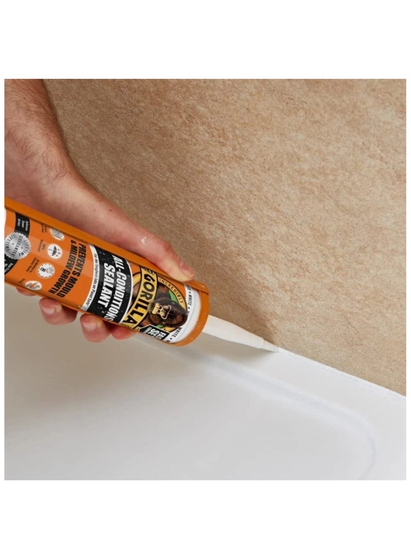 Gorilla All Conditions Sealant Silicone White 295ml - Image 4