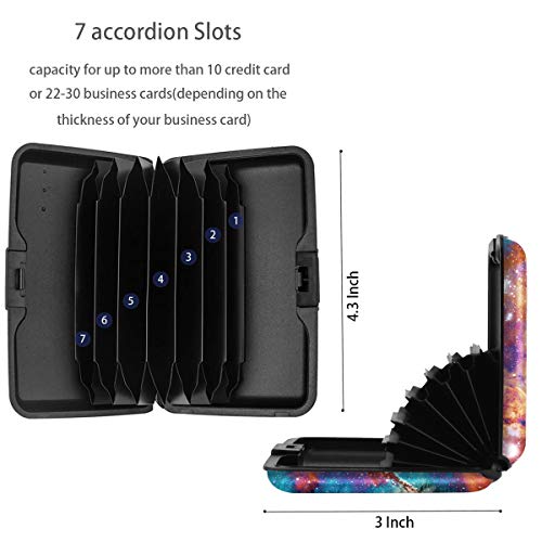 Coco Rossi Mini Credit Card Holder for Women,RFID Blocking Slim Hard Card Case ID Case Travel Wallet,Galaxy - Image 5