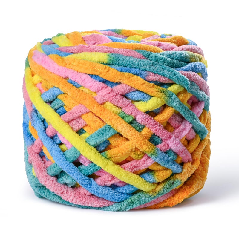 Plush Chenille Chunky Yarn 100g 492yd Fluffy Velvet Yarn Crochet for Blanket Knitting and Crocheting Baby Yarns for Crocheting Soft Amigurumi Yarns Neon Color