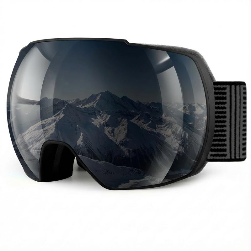 OULAIQI Ski Snow Goggles,OTG UV400 Protection,Anti Fog Skiing,Skating,Snowboarding,Snowboard Goggles For Men Women Youth (Gray) - Image 1