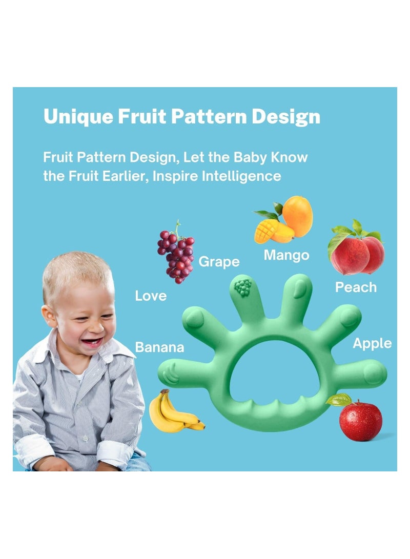 RATSAW 2 Pack Teething Toys for Baby Toys Silicone Teether for Toddler Infant Boy Girl Shower Gifts Teething Relief Chew Toys Finger Shape - Image 3