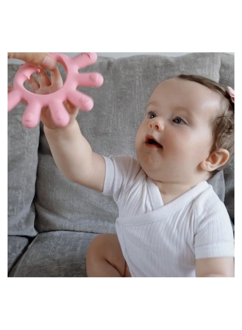 RATSAW 2 Pack Teething Toys for Baby Toys Silicone Teether for Toddler Infant Boy Girl Shower Gifts Teething Relief Chew Toys Finger Shape - Image 4