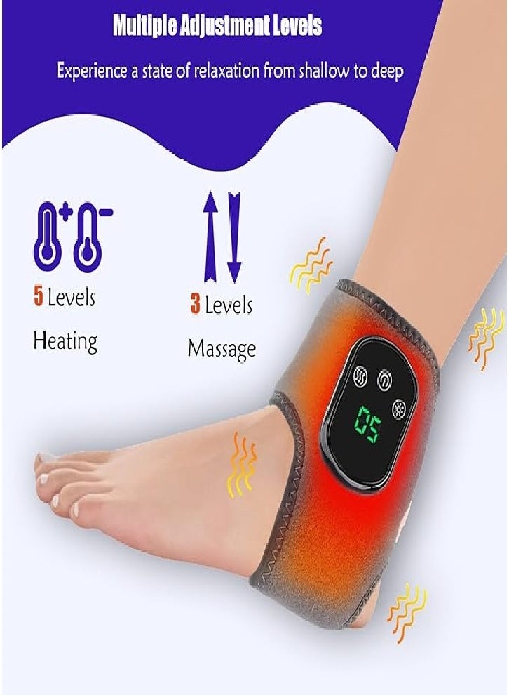 Generic Wireless Ankle Foot Massager, 3 Vibration Modes, 5 Heat Levels, 3 in 1 Pain Relief Ankle Heating Pad (2 Pack) - Image 2