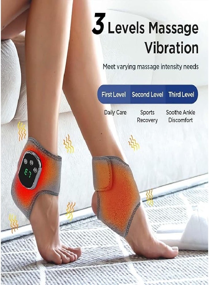 Generic Wireless Ankle Foot Massager, 3 Vibration Modes, 5 Heat Levels, 3 in 1 Pain Relief Ankle Heating Pad (2 Pack) - Image 4