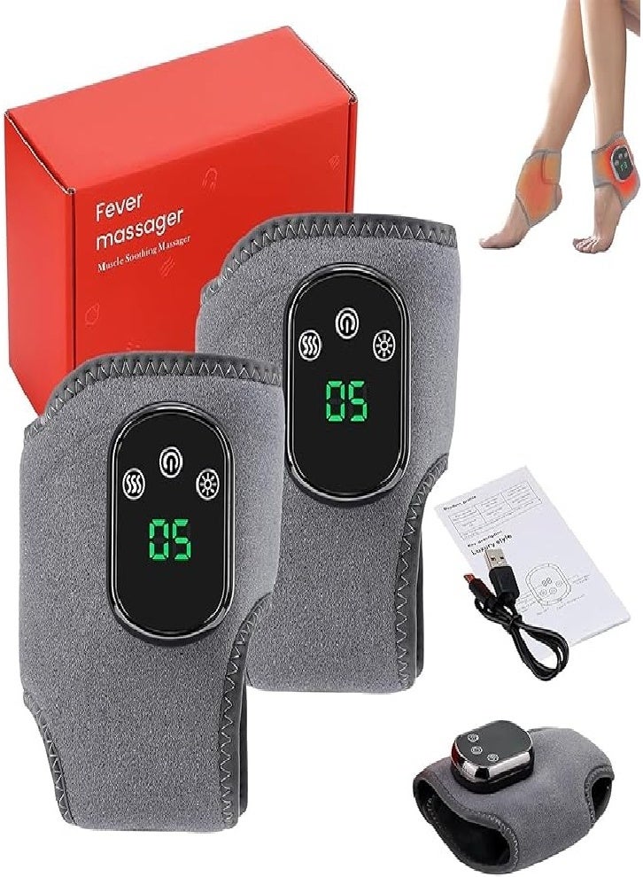Generic Wireless Ankle Foot Massager, 3 Vibration Modes, 5 Heat Levels, 3 in 1 Pain Relief Ankle Heating Pad (2 Pack) - Image 1
