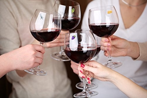 Simply Charmed Magnetic Wine Glass Charms, Set of 6 Fun Magnetic Wine Theme Drink Markers and Tags - Image 4