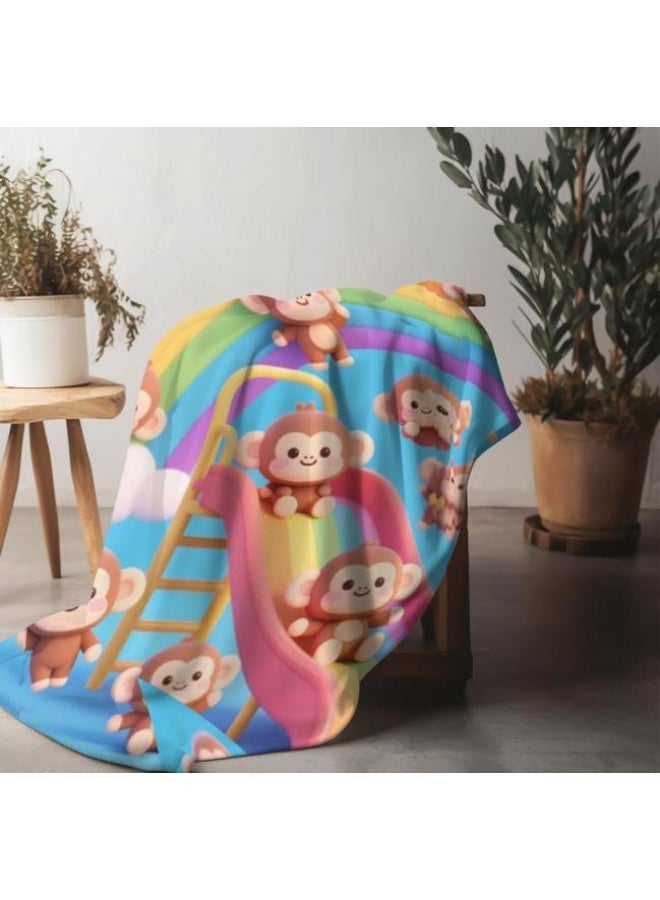 عام بطانية رقيقة من الفانيلا الكرتونية للأطفال والرضع (دافئة ومريحة، ومناسبة للنوم والألعاب) 70 سم * 100 سم - Image 4