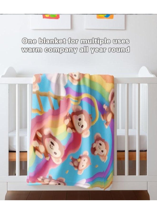 عام بطانية رقيقة من الفانيلا الكرتونية للأطفال والرضع (دافئة ومريحة، ومناسبة للنوم والألعاب) 70 سم * 100 سم - Image 3