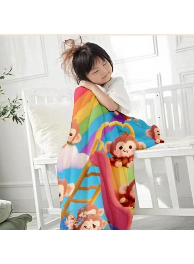 عام بطانية رقيقة من الفانيلا الكرتونية للأطفال والرضع (دافئة ومريحة، ومناسبة للنوم والألعاب) 70 سم * 100 سم - Image 1