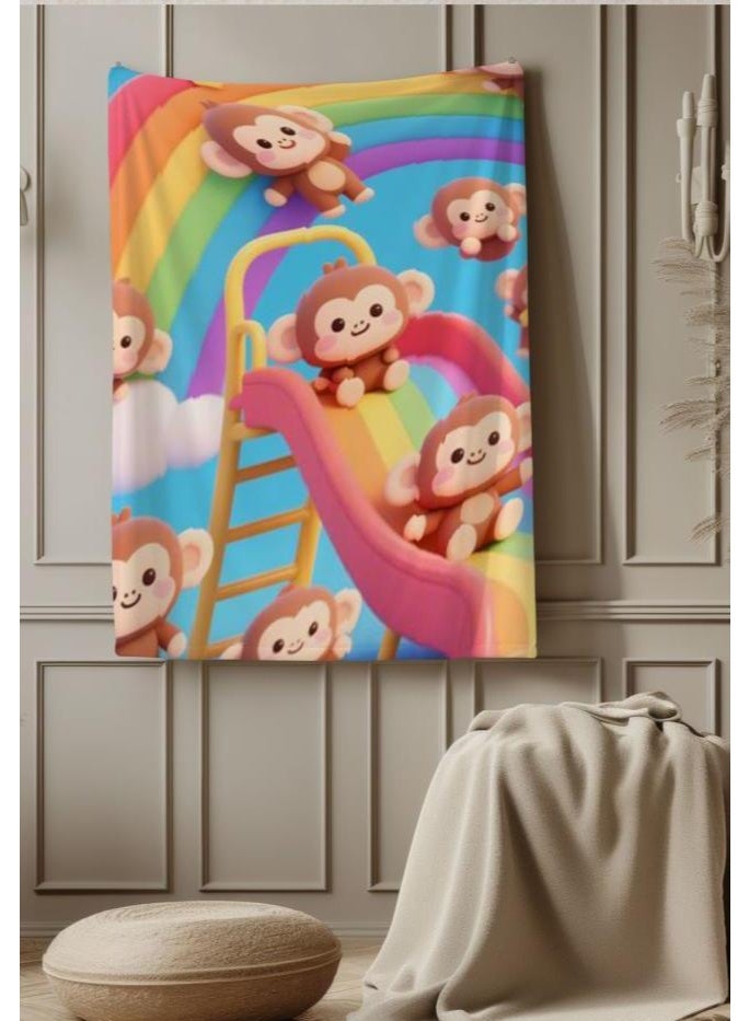 عام بطانية رقيقة من الفانيلا الكرتونية للأطفال والرضع (دافئة ومريحة، ومناسبة للنوم والألعاب) 70 سم * 100 سم - Image 2