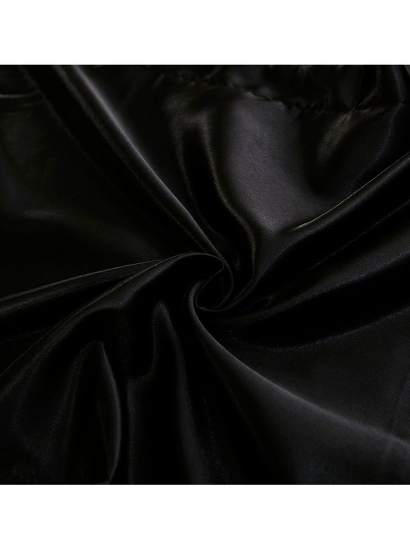 Sharpdo Four-piece bedding set microfiber soft quilt set with 1 quilt cover, 1 flat sheet and 2 pillowcases 2m bed（220*240cm） - Image 5