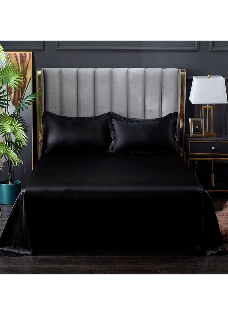 Sharpdo Four-piece bedding set microfiber soft quilt set with 1 quilt cover, 1 flat sheet and 2 pillowcases 2m bed（220*240cm） - Image 4