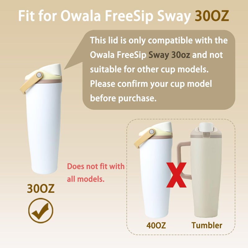 NebkDask Replacement Lid for Owala FreeSip Sway 30 oz Water Bottle and Tumbler â€“ BPA-Free, Secure Seal, Leak-Proof Lock, Compatible with Owala FreeSip Bottles & Straws ï¼ˆmaroonï¼‰ - Image 5