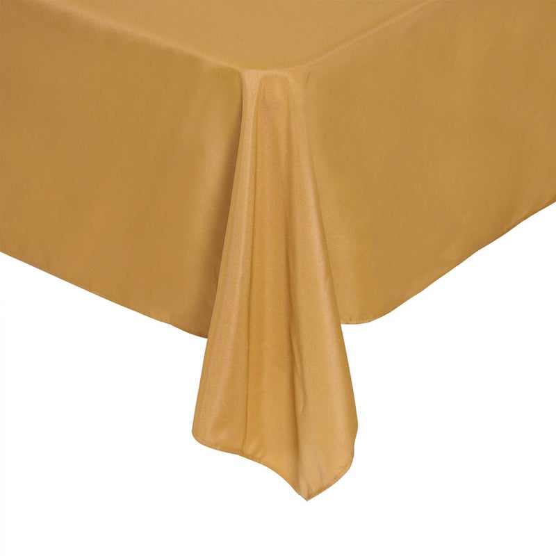 Cupuamon Rectangle Tablecloth 60x120 inch Washable Polyester Fabric Table Cloth for Wedding Party Dining Banquet Decoration(60x120  Gold) - Image 5