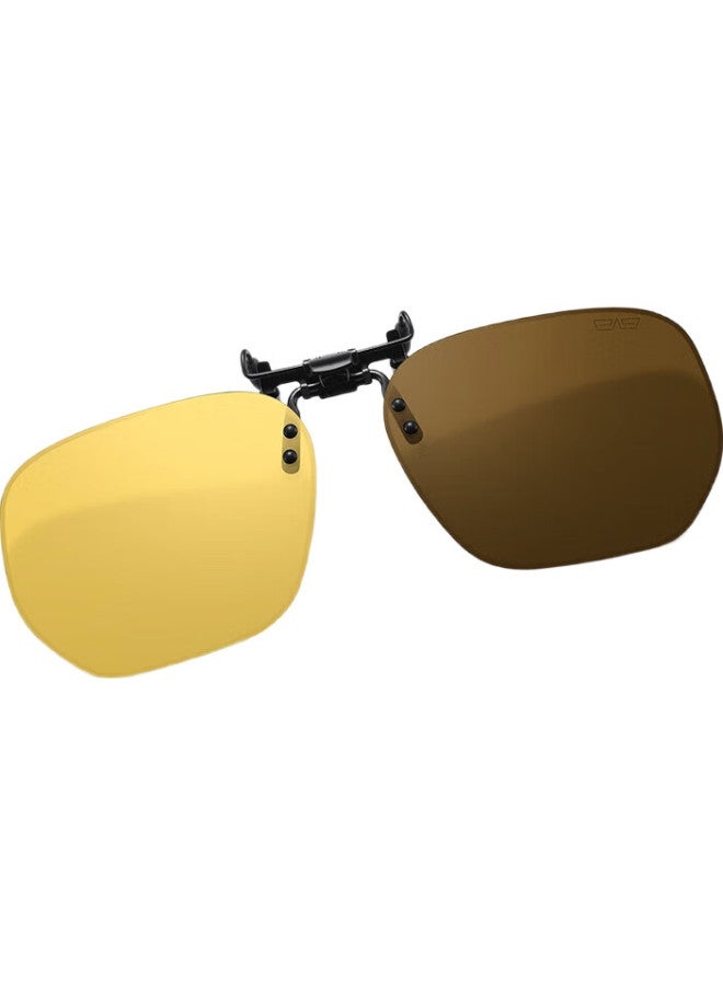 CAPONI Polarized Sunglasses Clip-On Color-Changing Night Vision Glasses For Men And Women, Day And Night Use, Sunglasses For Driving, Anti-Glare High Beam - Image 2