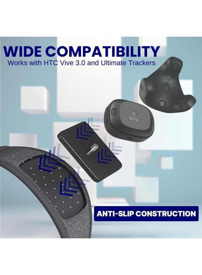 Skywin VR Tracker Belt and Tracker Strap Bundle for HTC Vive System Tracker Pucks - Adjustable Belt and Hand Straps for Waist and Full-Body Tracking in Virtual Reality (1 Belt and 2 Hand Straps) - Image 3
