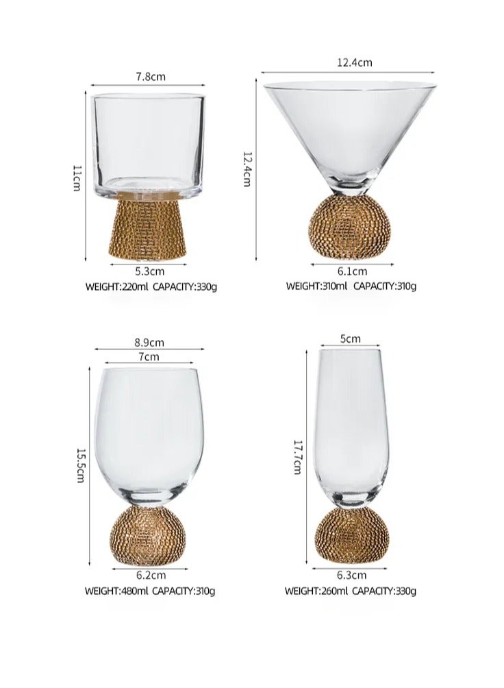 MAAC HOME MAAC Home Artisanal Vintage-Inspired Short Glass| Elegant Durable and Classic design Perfect for Family Everyday Use, and Family Get- Together, Restaurant, Banquet and More - Image 2
