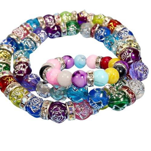 Allb 100Pcs Rondelle Spacer Beads 8mm Silver Plated Czech Crystal Rhinestone for Jewelry Making Loose Beads for Bracelets, gold - Image 5