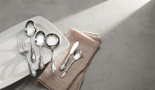 Oneida Silverware Serving Utensils Set of 6, Louisiana 6-Piece Fine Flatware Serveware Set, Serving Spoons Fork Ladel & Spreader, 18/8 Stainless Steel, Mirror Finish, Dishwasher Safe (Silver 6 Pieces) - Image 5