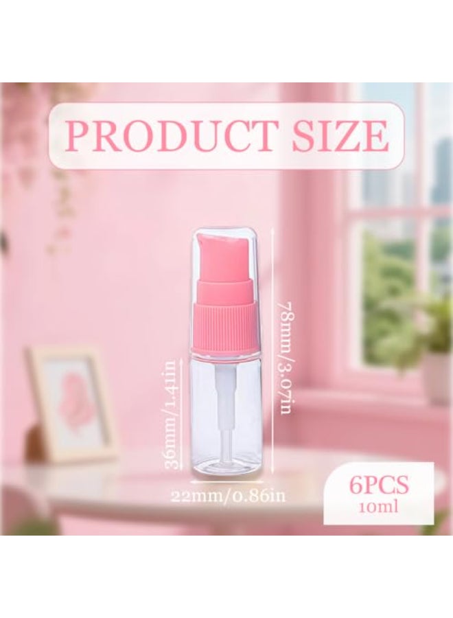 tupwel 6PCS 10ML 034oz Transparent BPA Free Empty Portable Pump Press Push Bottles Jars Containers For Serums Skin Care Foundations Lotion Cream Cosmetic Liquid Essential Oils Toiletries - Image 4