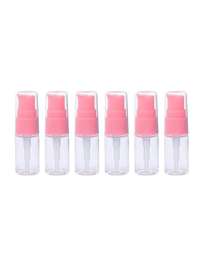 tupwel 6PCS 10ML 034oz Transparent BPA Free Empty Portable Pump Press Push Bottles Jars Containers For Serums Skin Care Foundations Lotion Cream Cosmetic Liquid Essential Oils Toiletries - Image 1