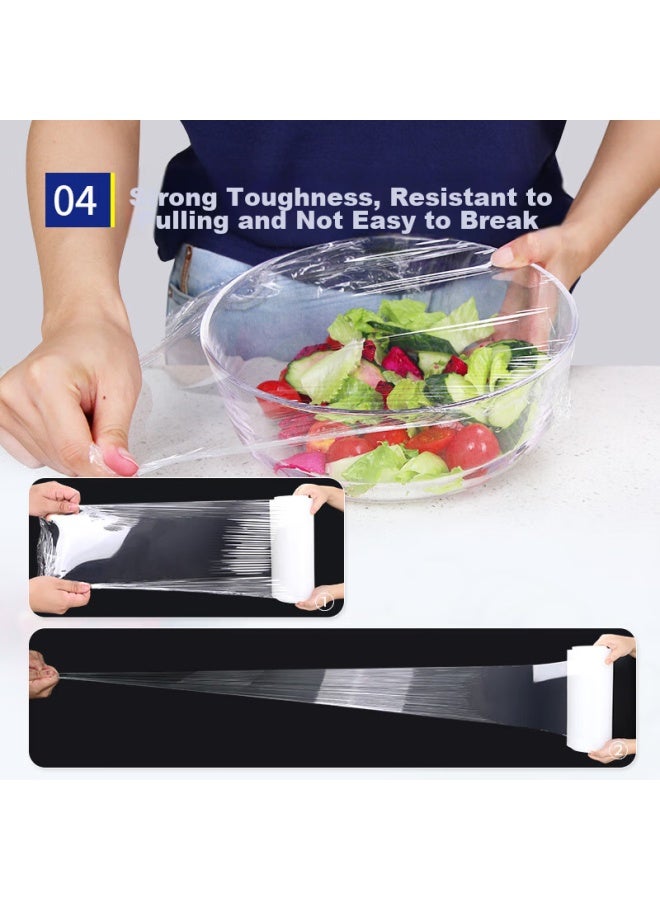 Yessel Yizhixuan Cling Film, Small Size 25cm X 500m, Food-grade Pe, Microwave-safe, Commercial Use, Large Roll, Tear-off, Disposable Food Wrap - Image 4