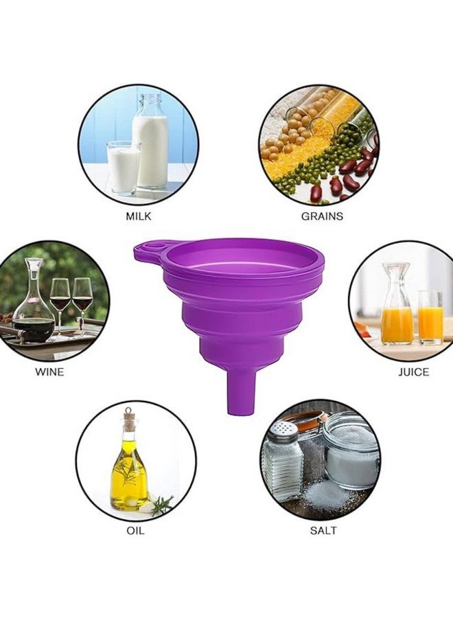 TASMAX Flexible Silicone Funnel - Foldable Mushroom Shape Oil Funnel for Liquid Transfer - Heat Resistant - Pack of 3 - Image 4
