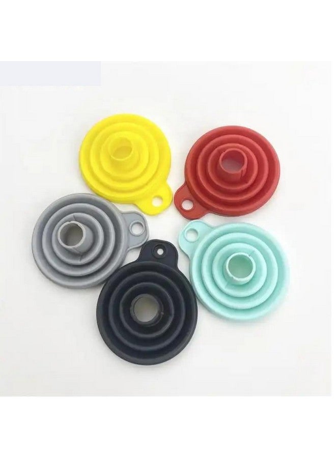 TASMAX Flexible Silicone Funnel - Foldable Mushroom Shape Oil Funnel for Liquid Transfer - Heat Resistant - Pack of 3 - Image 3