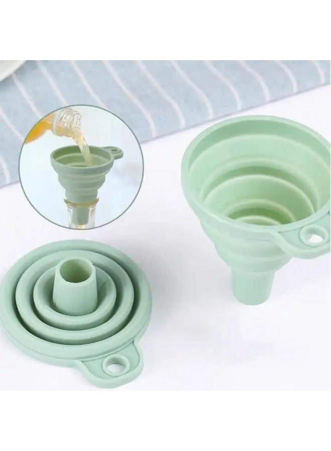 TASMAX Flexible Silicone Funnel - Foldable Mushroom Shape Oil Funnel for Liquid Transfer - Heat Resistant - Pack of 3 - Image 2