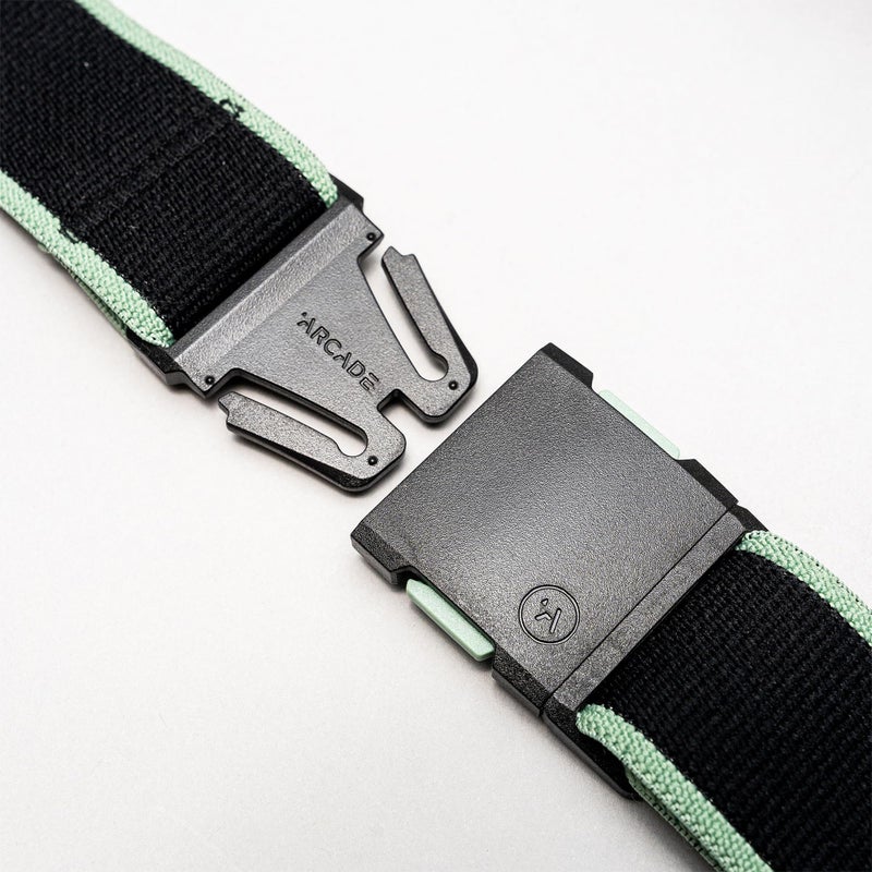 Arcade Belts A2 Carto Unisex Adventure Belt: Heavy Duty Stretch, Metal Free Buckle, Black/Mint - Image 2