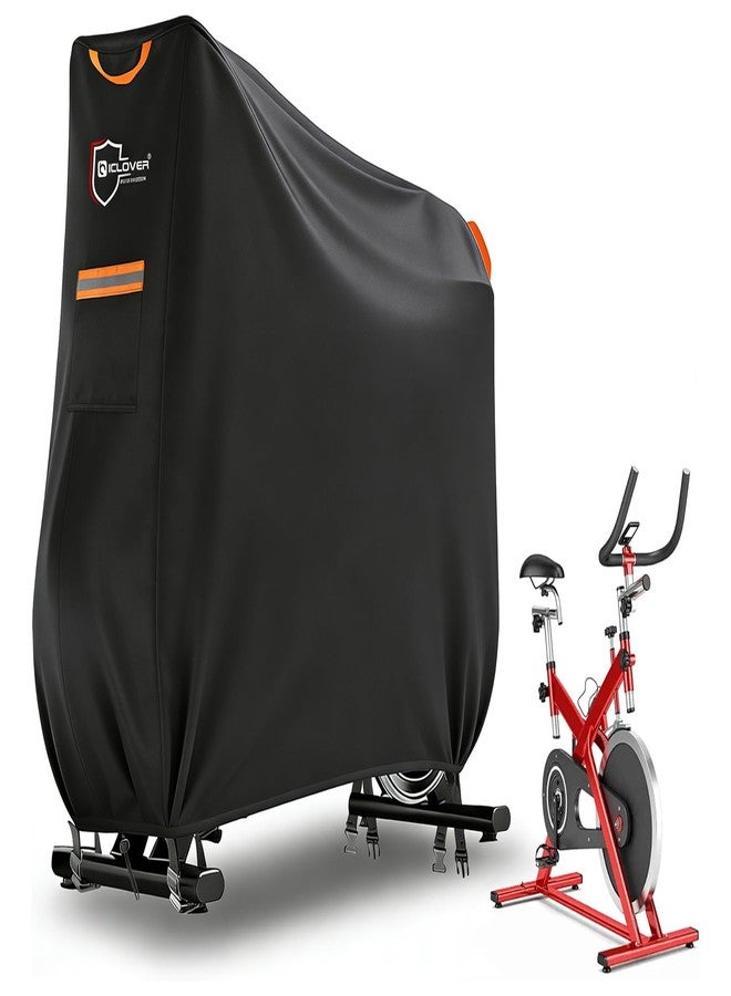 IC ICLOVER Exercise Bike Cover - 600D Upright Bicycle Protective Covers Waterproof & Dustproof, Stationary Bike Storage for Peloton, Schwinn, NordicTrack, Echelon, Recumbent, for Indoor & Outdoor Use - Image 1