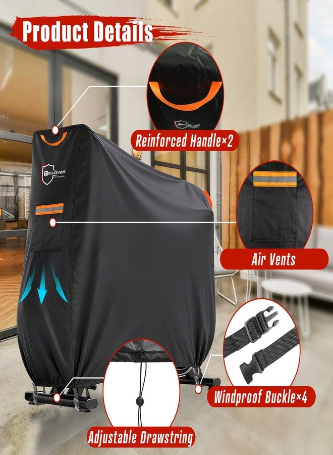 IC ICLOVER Exercise Bike Cover - 600D Upright Bicycle Protective Covers Waterproof & Dustproof, Stationary Bike Storage for Peloton, Schwinn, NordicTrack, Echelon, Recumbent, for Indoor & Outdoor Use - Image 4