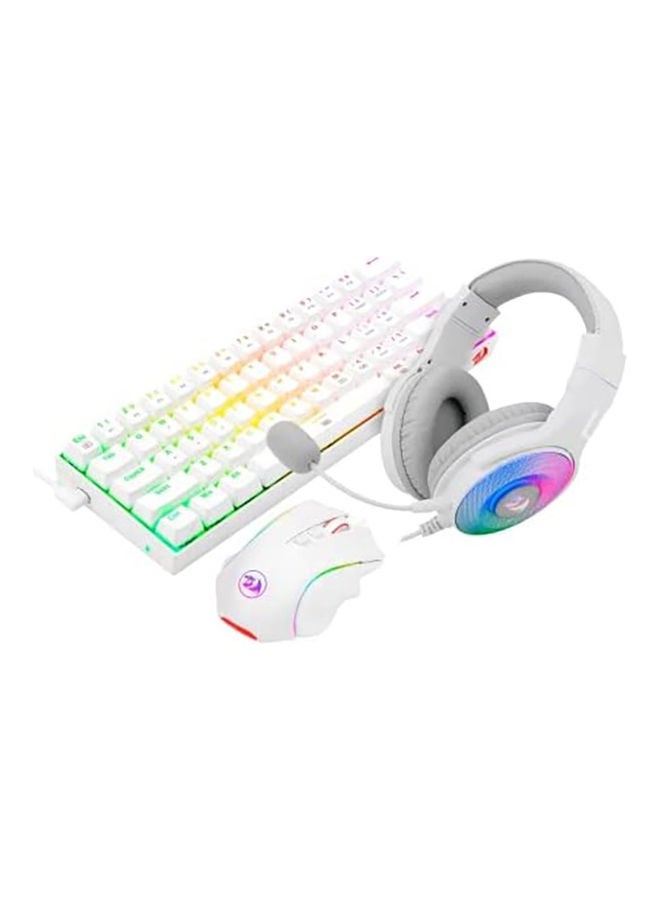 ريدراجون مجموعة 3 في واحد: لوحة مفاتيح K630W بإضاءة RGB + ماوس M607W + سماعة رأس H350W بإضاءة RGB - Image 1