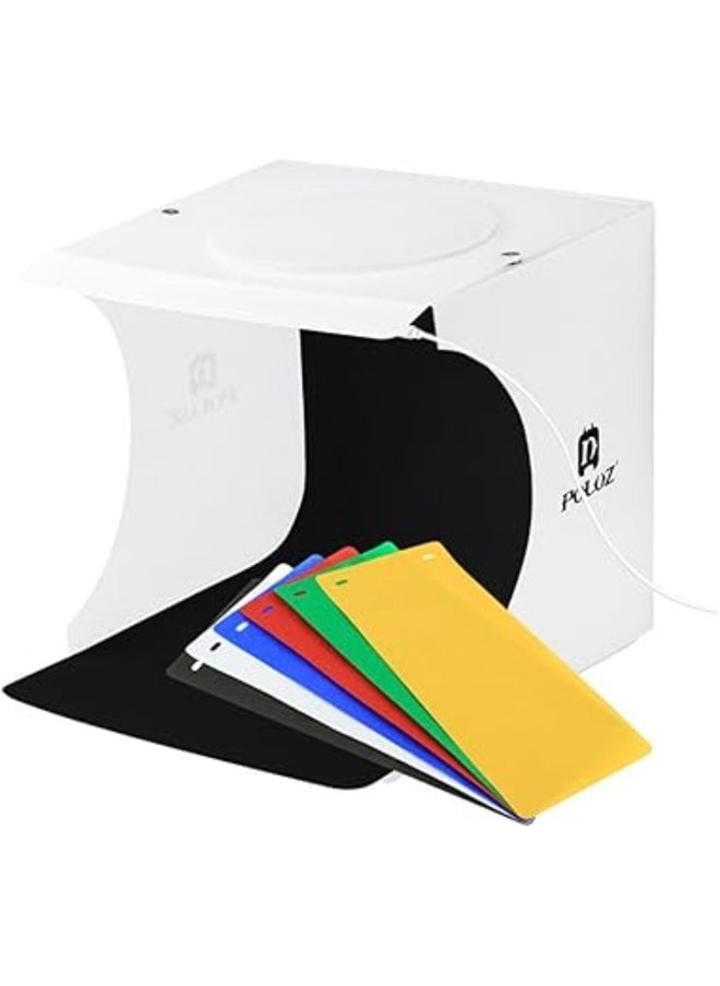 Generic POLOZ Light Box 7.8’/20CM Folding Photo Box for Small Product Suitable for Business selling Items Online with USB Cable 40 Lamp Beads 6 Colors Backdrops  - Image 1