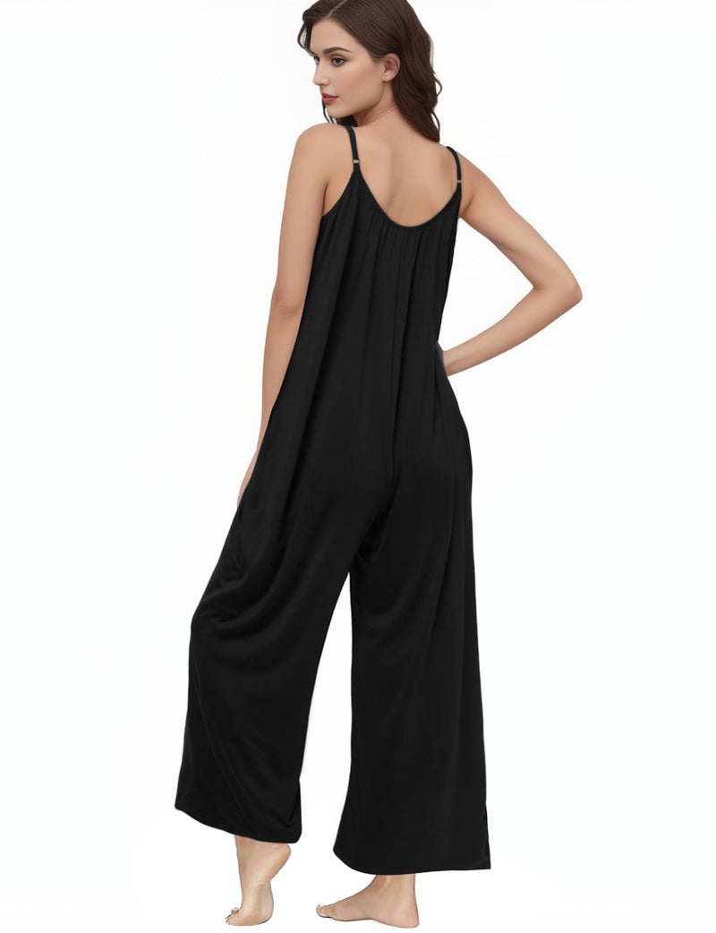 Buauty Womens Summer Jumpsuits Casual Sleeveless Jumpers Loose Rompers Adjustable Strap Boho Jumpsuit Dressy 2025 Clothes - Image 2