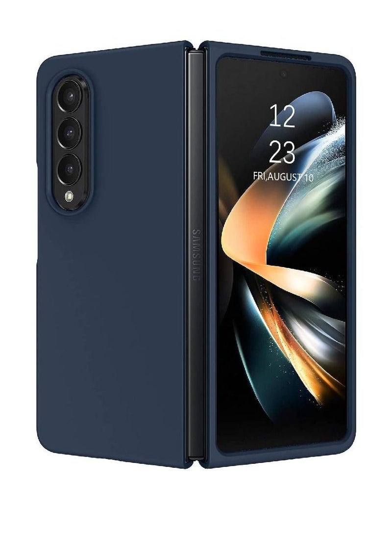 ZOOMEE - Protective Soft Silicone Gel Rubber Bumper Slim Hard PC Thin Shockproof Case Cover For Samsung Galaxy Z Fold 4 Dark Blue - Image 1