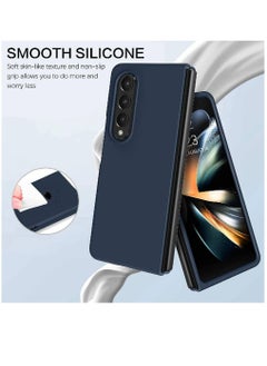 ZOOMEE Protective Soft Silicone Gel Rubber Bumper Slim Hard PC Thin Shockproof Case Cover For Samsung Galaxy Z Fold 4 Dark Blue  - Image 2