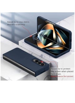 ZOOMEE Protective Soft Silicone Gel Rubber Bumper Slim Hard PC Thin Shockproof Case Cover For Samsung Galaxy Z Fold 4 Dark Blue  - Image 4