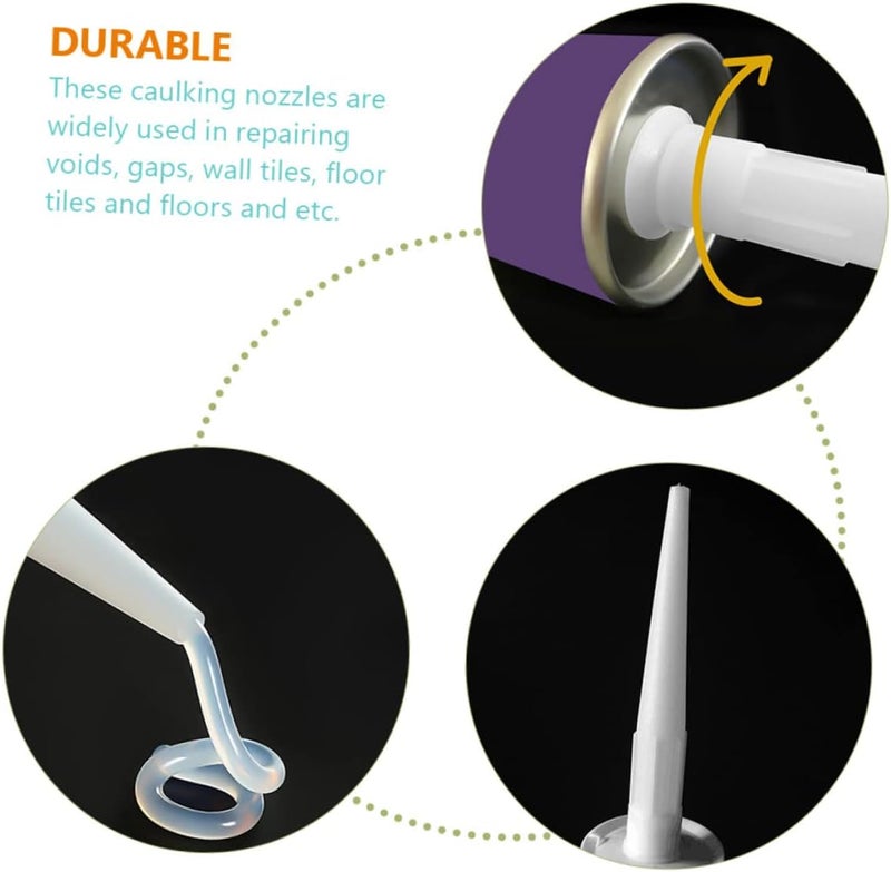 Generic Caulk Nozzles Applicator 100pcs Caulking Tips for Finishing Easy to Use on Caulking for Home and Projects - Image 3
