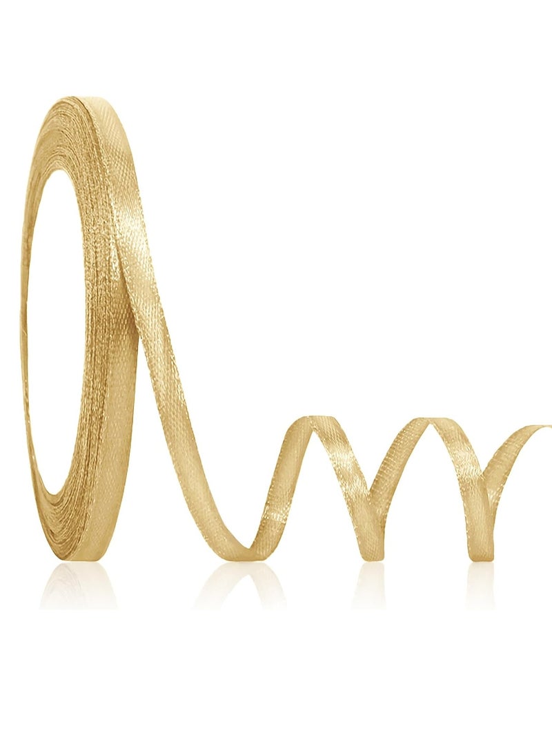 Satin Ribbon Reel For Gift Wrapping Party Decoration Golden - Image 1