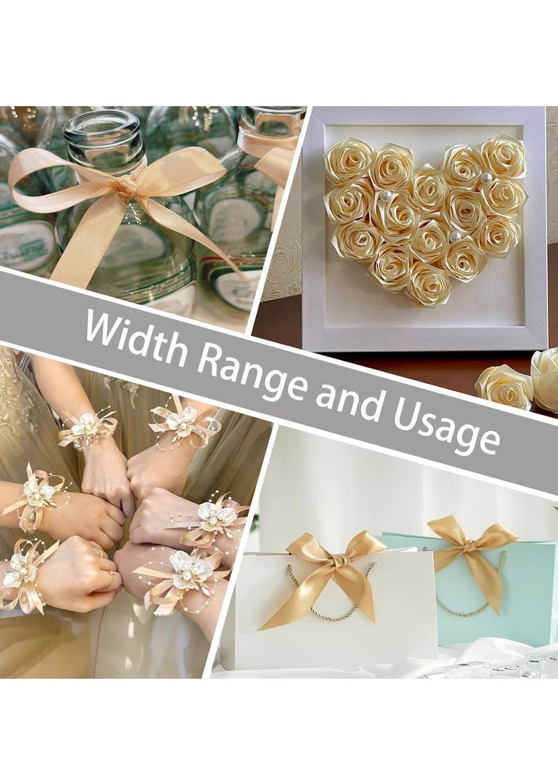 Satin Ribbon Reel For Gift Wrapping Party Decoration Golden - Image 2