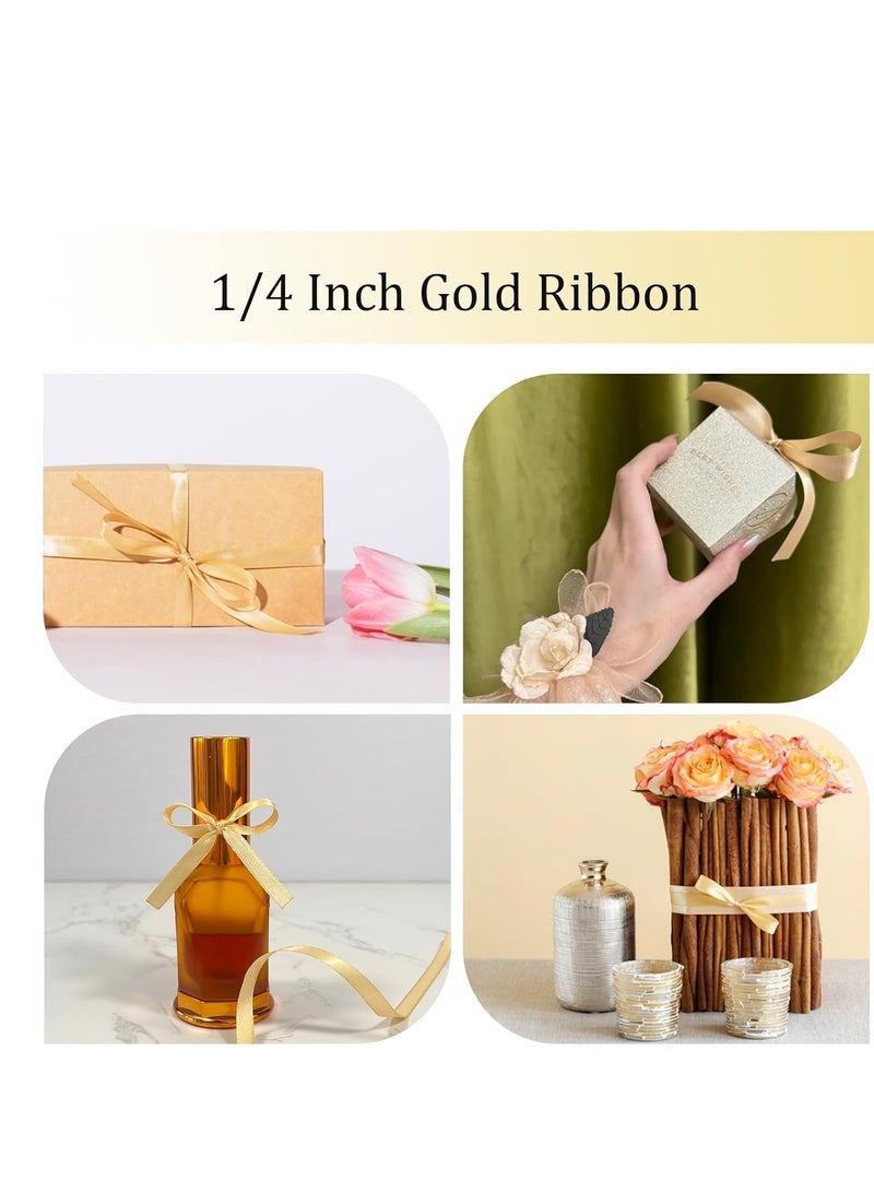 Satin Ribbon Reel For Gift Wrapping Party Decoration Golden - Image 3