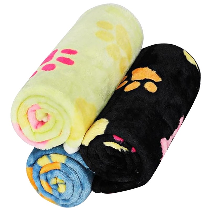 3pcs Animal Blankets Washable Pet Cage Liners Sleep Mat Warm Dog Cat Blanket - Image 5