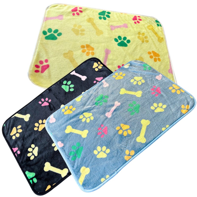 3pcs Animal Blankets Washable Pet Cage Liners Sleep Mat Warm Dog Cat Blanket - Image 3
