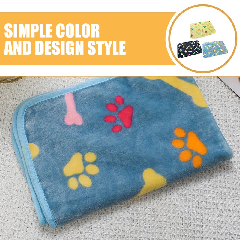 3pcs Animal Blankets Washable Pet Cage Liners Sleep Mat Warm Dog Cat Blanket - Image 2
